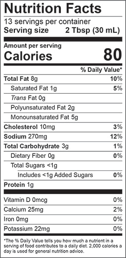 Lite Blue Cheese Nutrition Facts