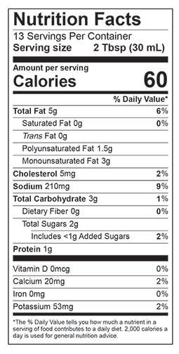 Salsa Ranch Nutrition Facts