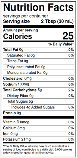 Pomegranate Blueberry Nutrition Facts