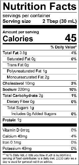 Garden Ranch Nutrition Facts