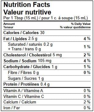 Lite Ranch Dressing Canada NFP