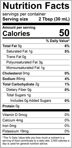 Lemon Herb Nutrition Facts