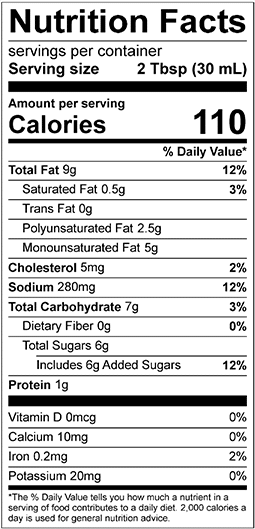 Sesame Miso Nutritional Facts