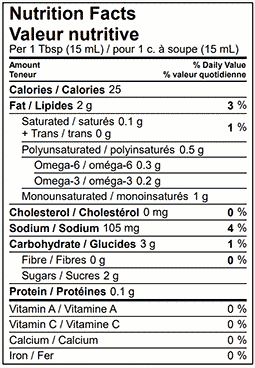 Sweet Onion Dressing & Marinade Canada NFP