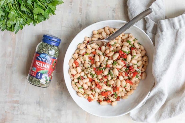 Marinated White Bean Salad with Italian Herb Blend