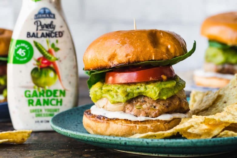 Southwest Turkey Burger with Litehouse Garden Ranch