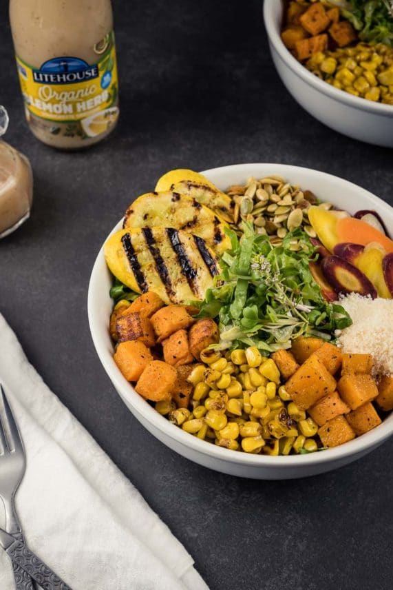 Garden Harvest Salad with Organic Lemon Herb Vinaigrette