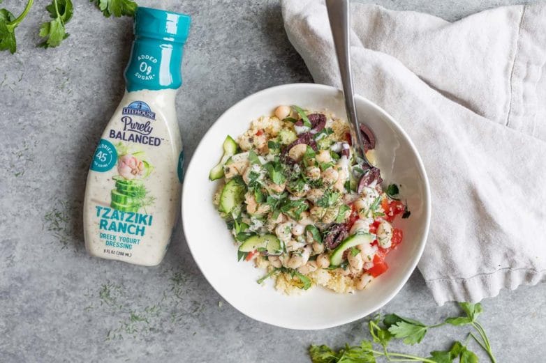 Greek Bowl with Purely Balanced Tzatziki Ranch