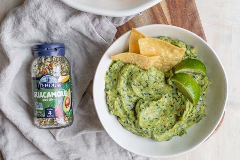 Kale Guacamole with Litehouse Guacamole Herb Blend