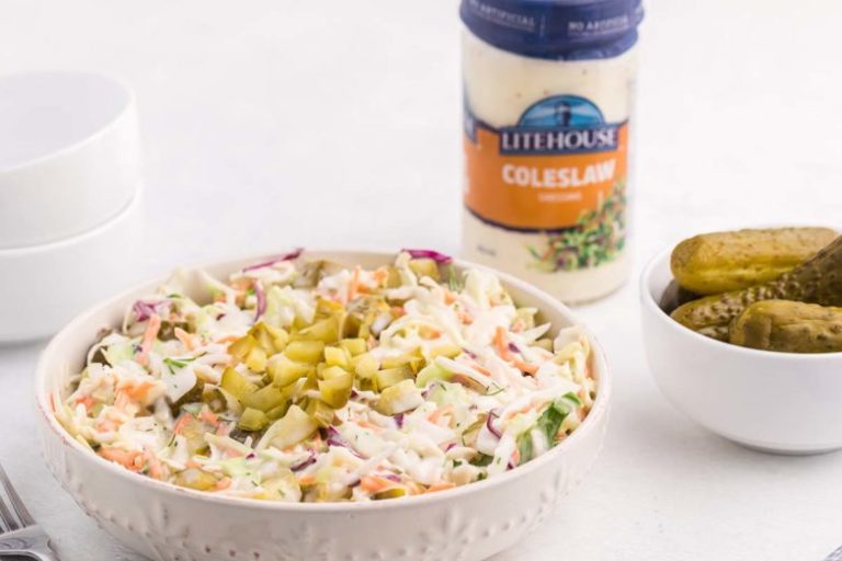Dill Pickle Coleslaw Recipe Litehouse Coleslaw Dressing