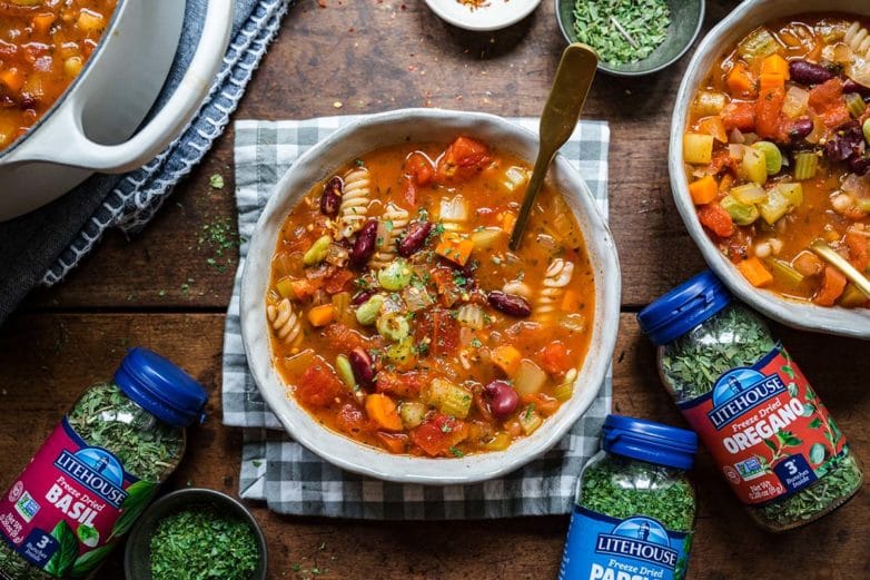 Minestrone Soup with Litehouse Freeze Dried Herbs