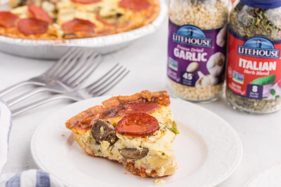 Pizza Quiche with Litehouse Herbs