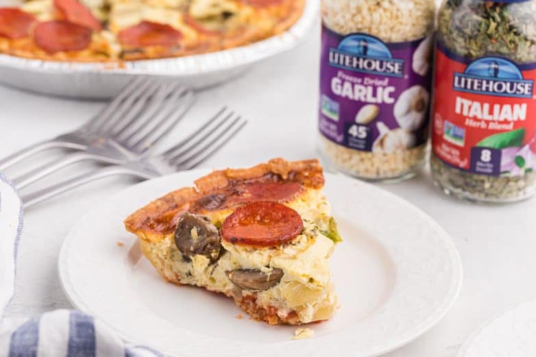 Pizza Quiche with Litehouse Herbs