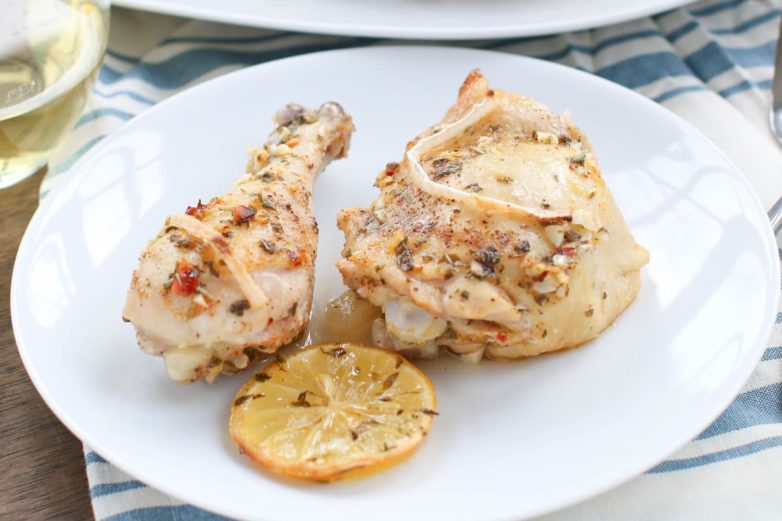 Plate of Citrus Herb Chicken