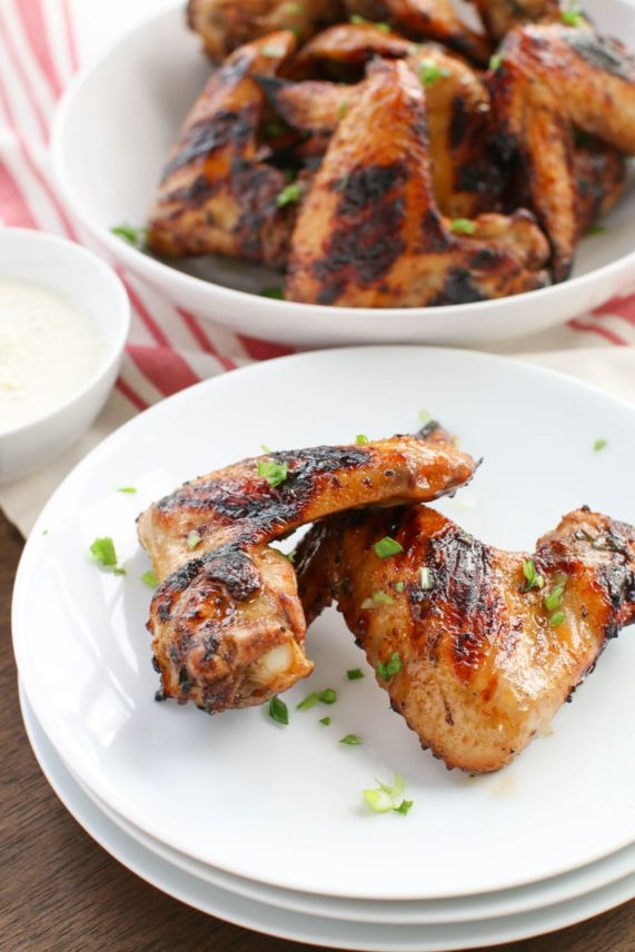 Pair of tasty Grilled Spicy Rum Wings