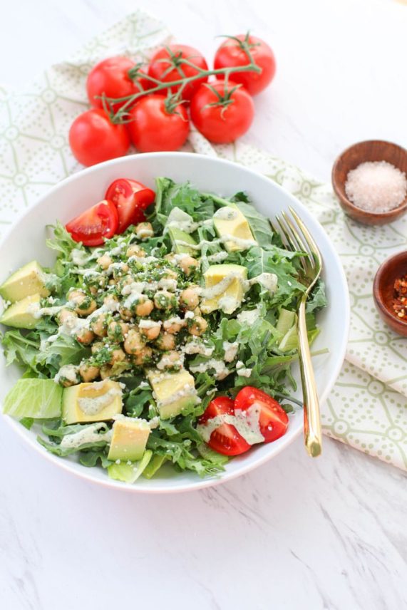 Bowl of Chimichurri Chickpea Salad