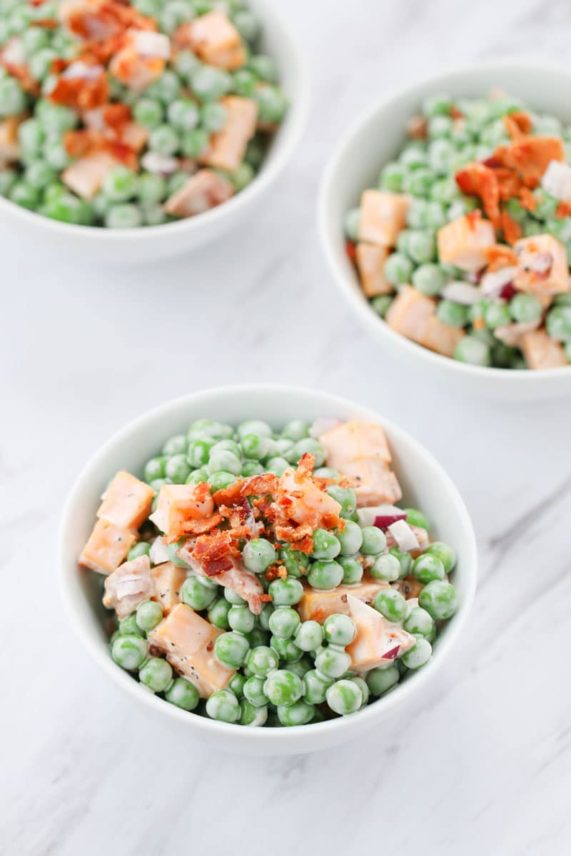 Bowls of Loving Peas Ranch Salad