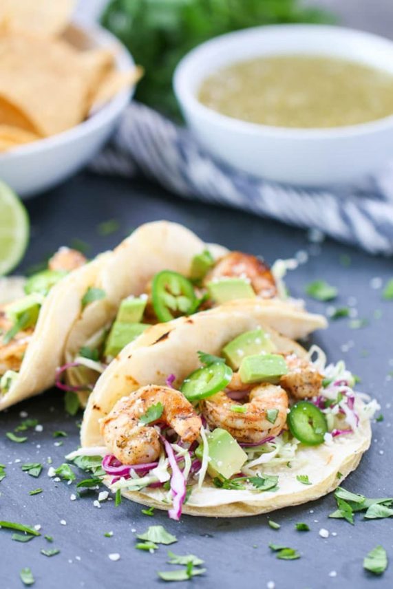 Finely crafted Spicy Grilled Shrimp Tacos