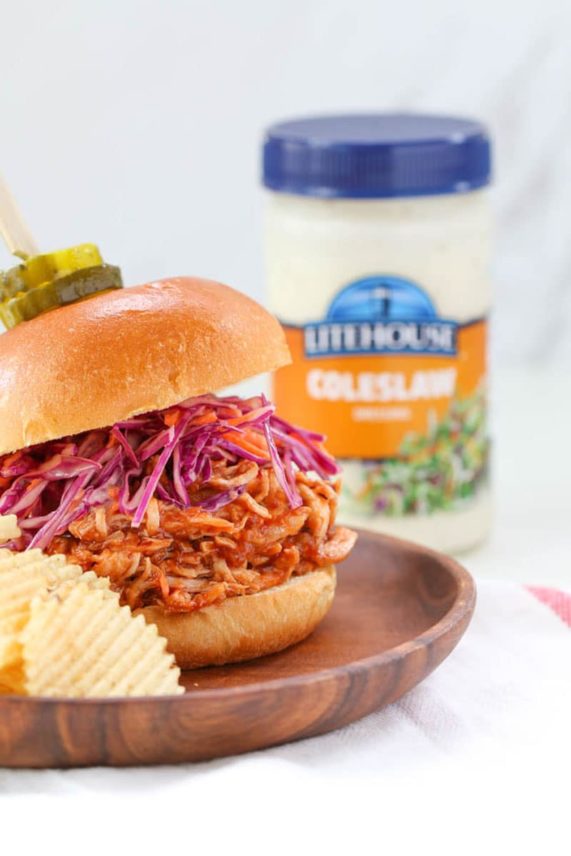 Smoky Chipotle Chicken Sandwich made with Litehouse Coleslaw Dressing