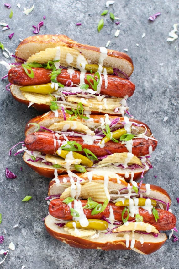 Fresh batch of Ranch Lovers Hot Dogs