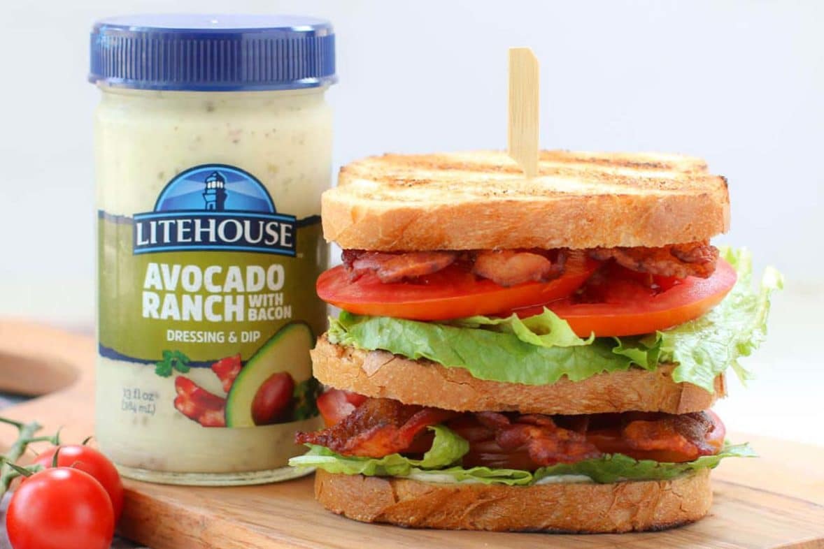 Avocado Ranch BLT with Litehouse Avocado Ranch Dressing