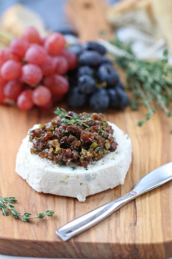 Just made Blue Cheese with Date and Olive Tapenade