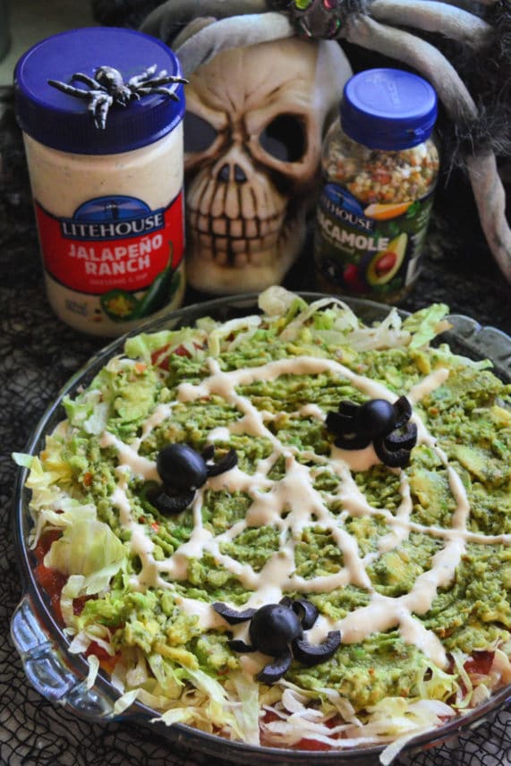 Topping 8 Layer Jalapeño Ranch & Guacamole Spider Dip