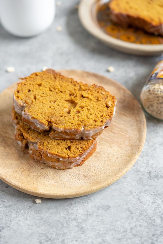 Fresh slices of Pumpkin Ginger Bread ready to eat