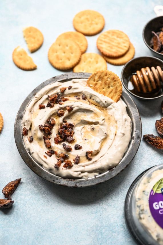 Preparing Gorgonzola Fig Dip