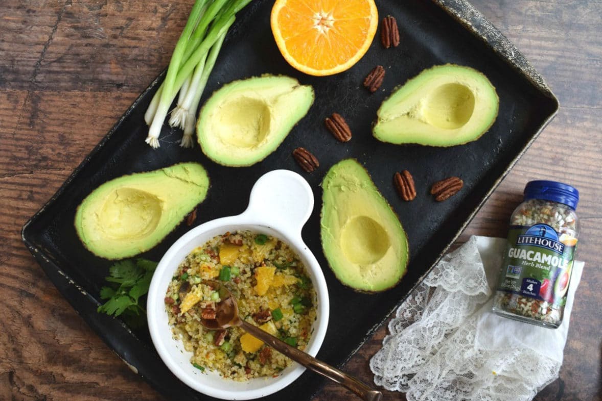 Stuffed Quinoa Orange Avocados ingredients