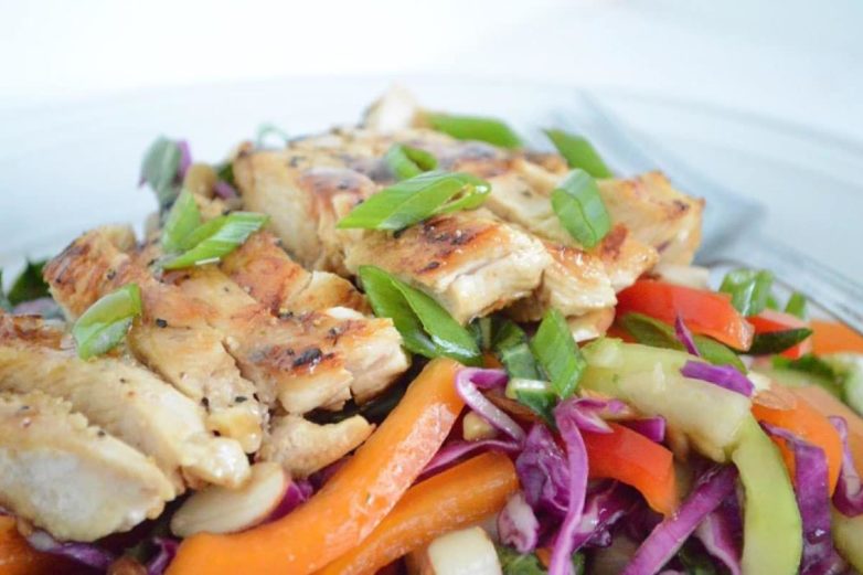 Freshly prepared Sesame Ginger Bok Choy Salad