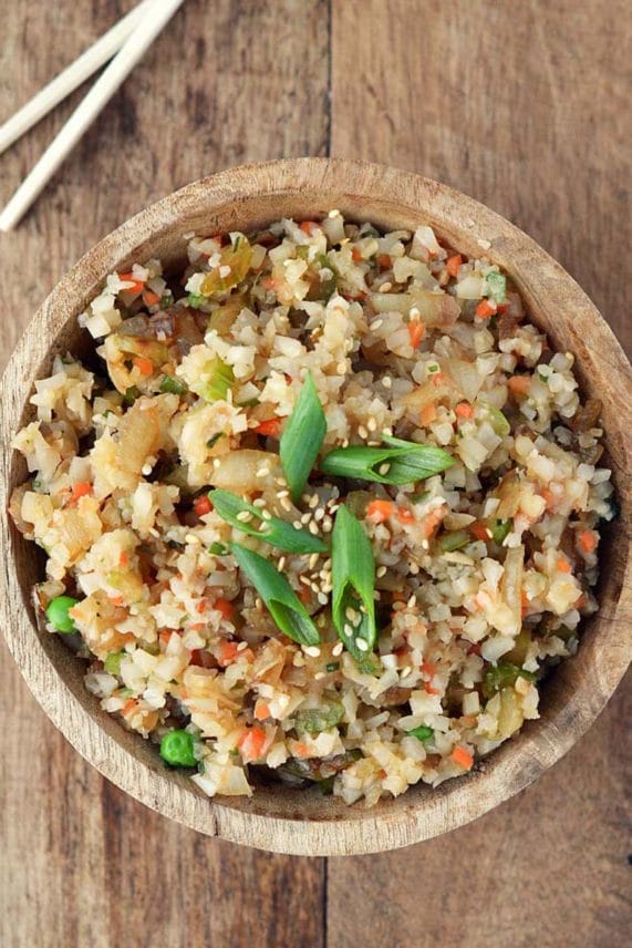 Cauliflower Fried Rice ready to eat