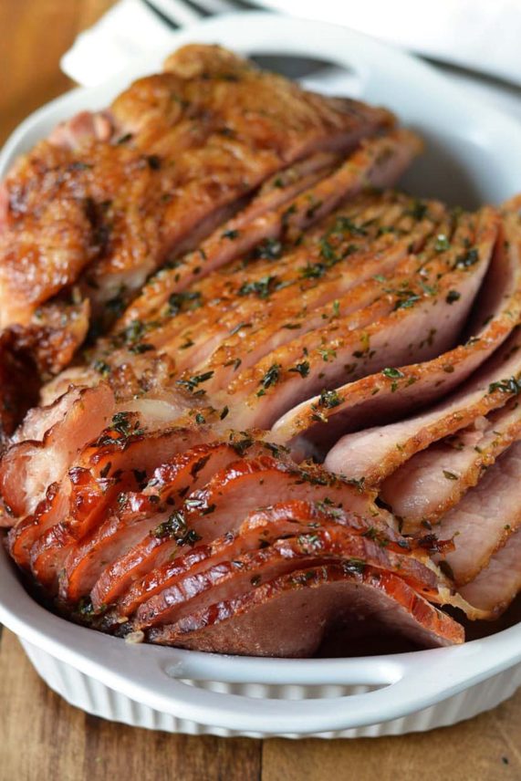 Thinly sliced Honey and Herb Glazed Ham