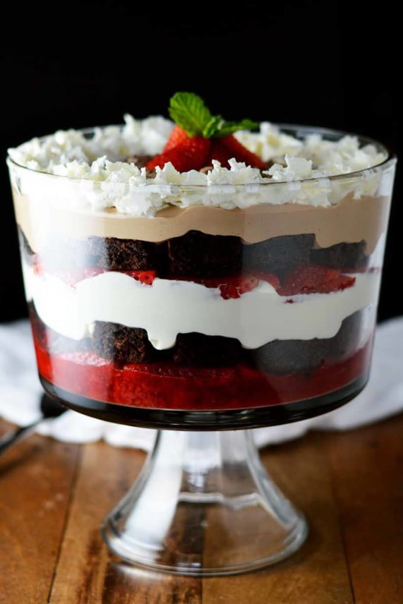 Layers of Brownie Trifle
