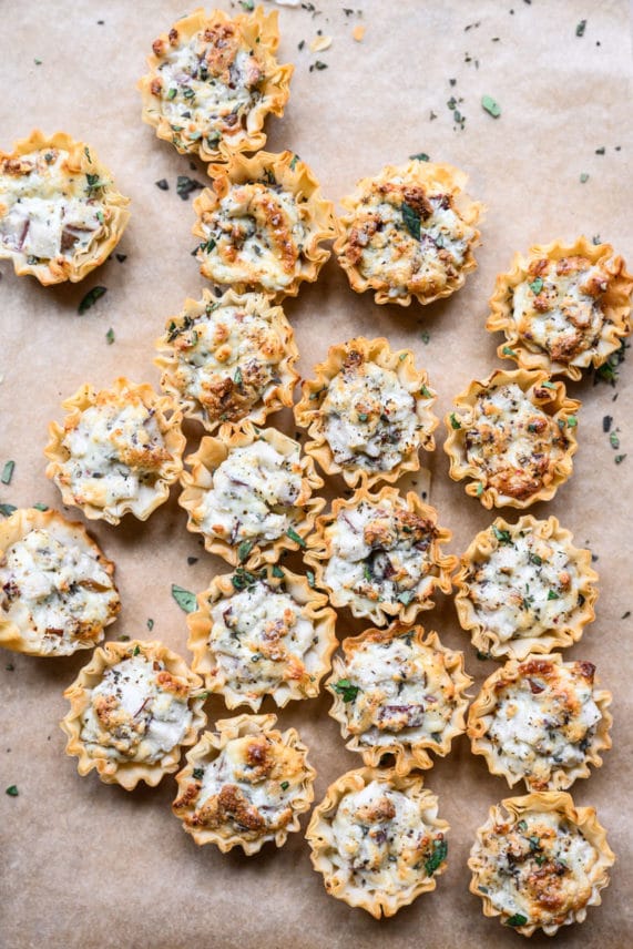 Gorgonzola and Pear Tartlets fresh from the oven