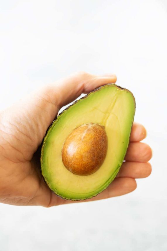 Avocado prep for Avocado Salad with Litehouse Cojita Cilantro Dressing