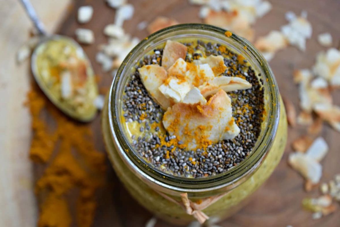 Freshly made Toasted Coconut, Turmeric & Ginger Overnight Oats