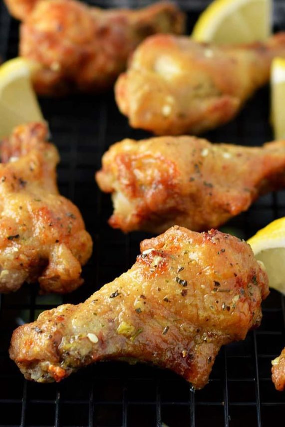 Freshly prepared Lemon Pepper Wings