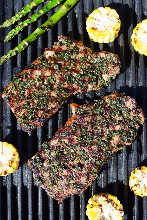 Preparing Grilled Herb Steak