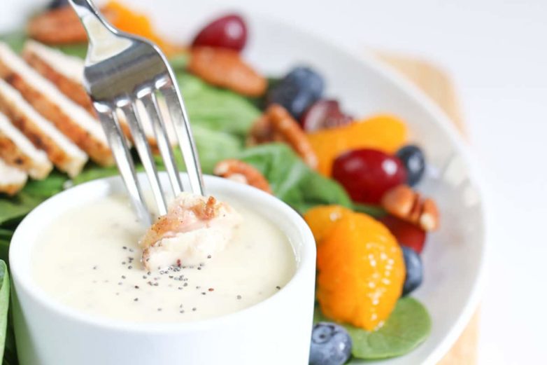 Taking a bite of Summer Poppy Seed Salad