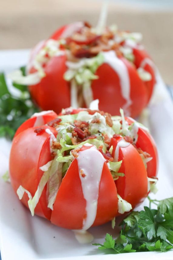 Just prepared Tomato Wedge Salad