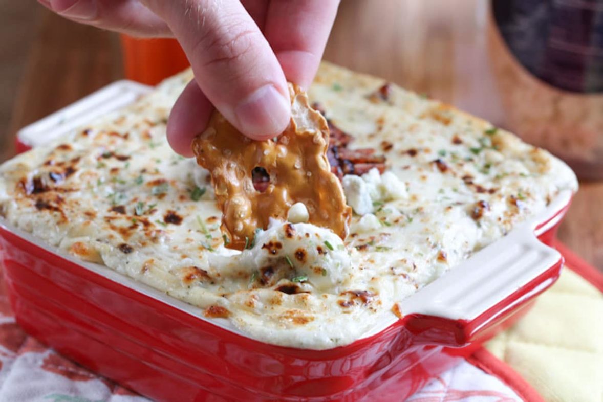 Diving into Bacon and Blue Cheese Dip