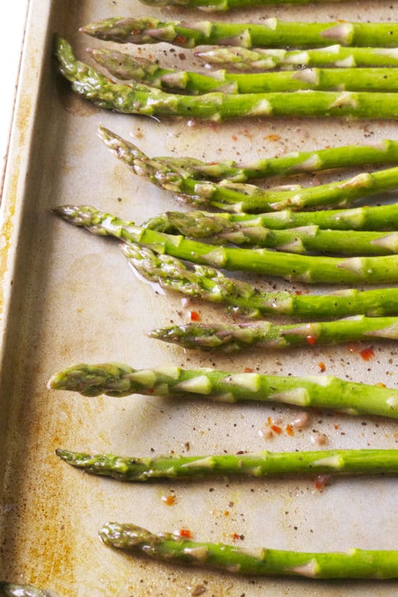 Preparing to make Quick Roasted Asparagus