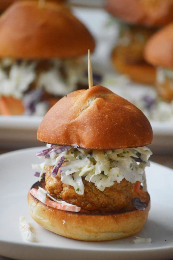 Just made Smokey Chicken Meatball Slider with Jalapeno Slaw