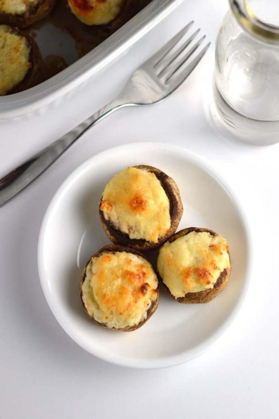 Trio of Crab and Blue Cheese Stuffed Mushrooms