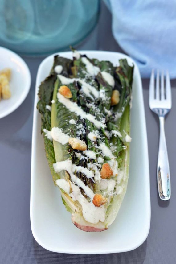 Charred Caesar Salad with Litehouse Caesar Dressing