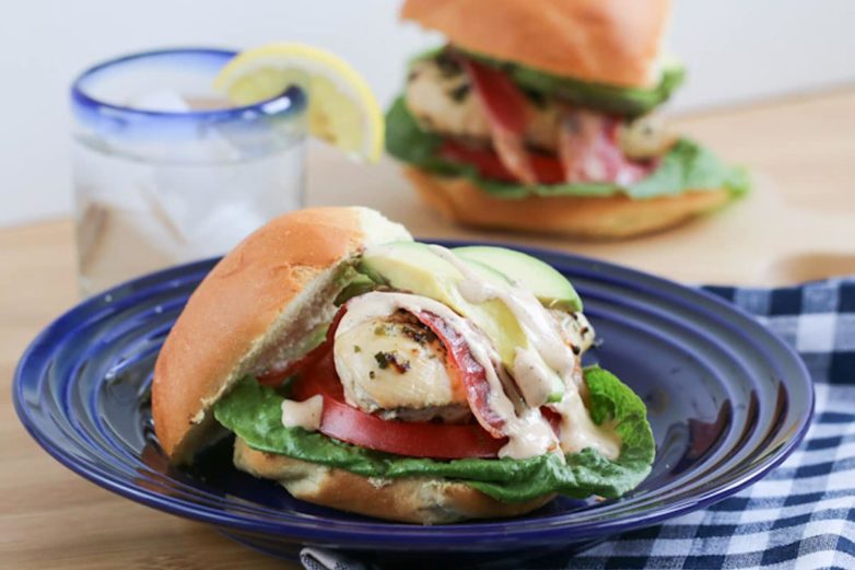 Serving up Grilled California Chicken Sandwiches