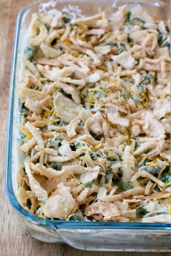 Just baked Jalapeno Ranch Green Bean Casserole