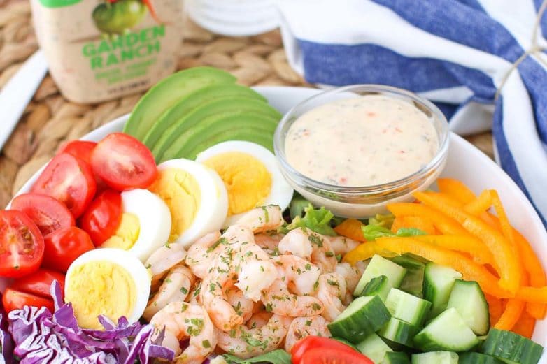 Summertime Shrimp Salad with Litehouse Purely Balanced Garden Ranch Greek Yogurt