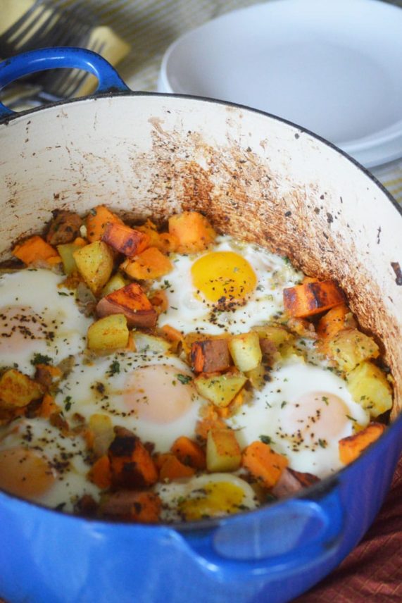 Cooking up Sweet Potato and Sausage Breakfast Hash